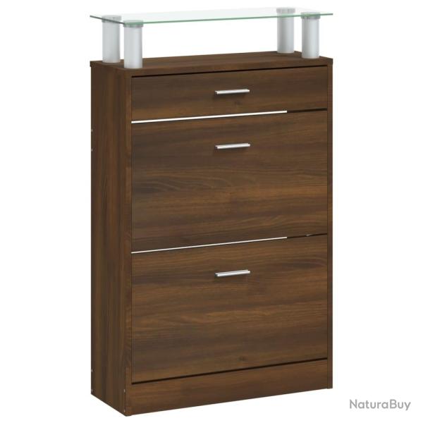 Armoire � chaussures range chaussures rangement meuble entr�e couloir salon 63 x 24 x 104 cm bois d