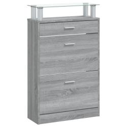 Armoire &agrave; chaussures range chaussures rangement meuble entr&eacute;e couloir salon sonoma 63 x 24 x 104 cm