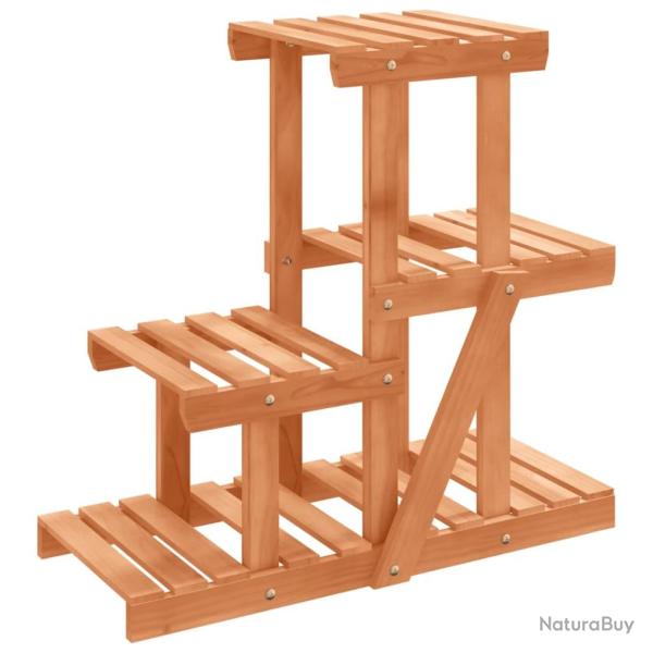 Support � fleurs meuble plante 58 x 25 x 51 cm bois massif de sapin marron 02_0045210