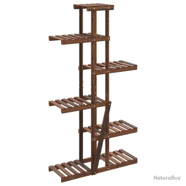 Support � fleurs meuble plante 75 x 25 x 140,5 cm bois massif de sapin marron 02_0045216