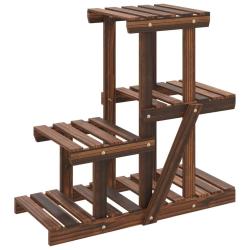 Support &agrave; fleurs meuble plante 58 x 25 x 51 cm bois massif de sapin marron 02_0045209