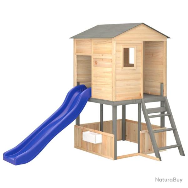 Aire de jeux d'ext�rieur balan�oires toboggan portiques robuste jeux jardin 145 x 131,5 x 218,5 cm