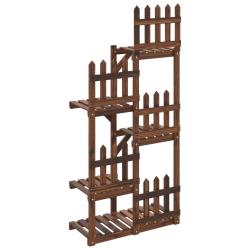 Support &agrave; fleurs meuble plante 60 x 25 x 130 cm bois massif de sapin marron 02_0045212