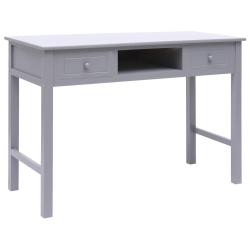 Bureau table poste de travail meuble d'ordinateur informatique &eacute;tude 110 x 45 x 76 cm bois gris 02_