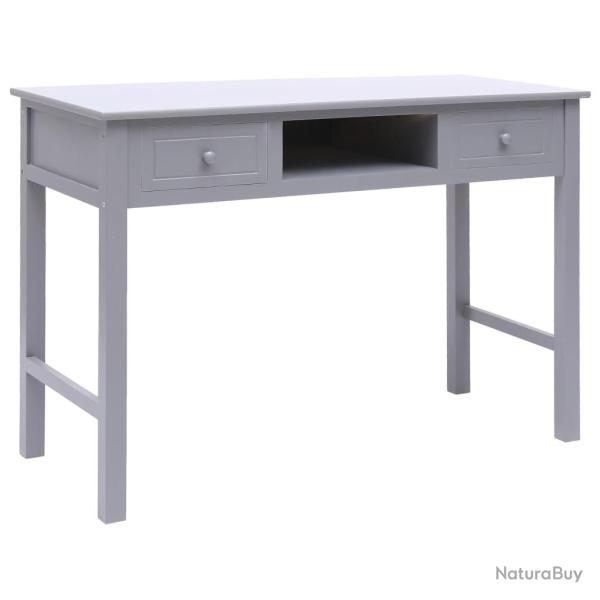 Bureau table poste de travail meuble d'ordinateur informatique �tude 110 x 45 x 76 cm bois gris 02_
