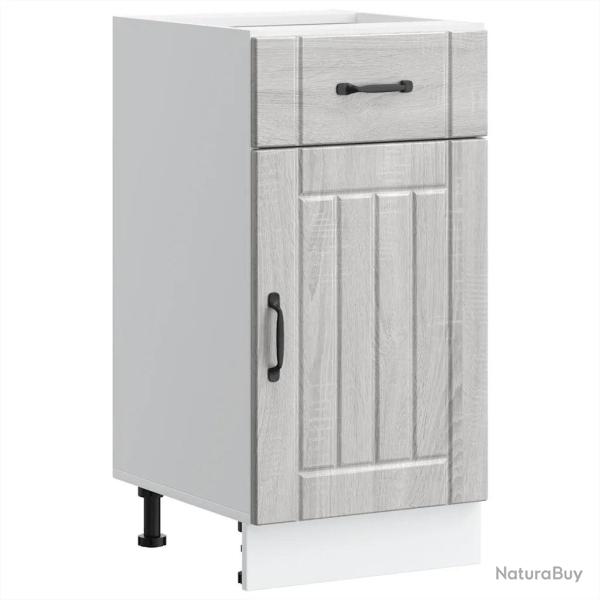 Armoire de cuisine moderne rangement pratique 40 x 46 x 81,5 cm en bois d'ing�nierie sonoma gris 02