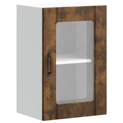 Armoire murale de cuisine avec porte en verre moderne rangement optimis&eacute; 40 x 31 x 60 cm en bois d'
