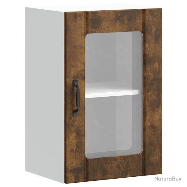 Armoire murale de cuisine avec porte en verre moderne rangement optimis� 40 x 31 x 60 cm en bois d'