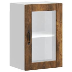 Armoire murale de cuisine moderne avec porte en verre 40 x 31 x 60 cm gain de place design en bois