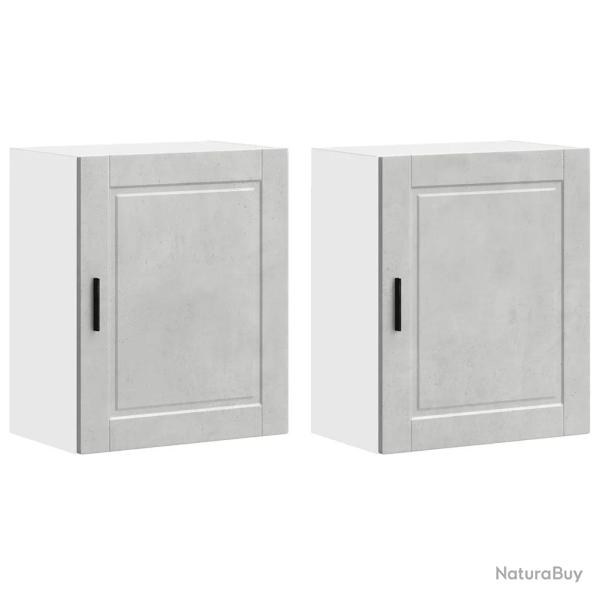 Lot de 2 armoires murales de cuisine 50 x 31 x 60 cm rangement pratique design �pur� en bois d'ing�