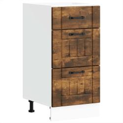 Armoire de cuisine Lucca rangement efficace 40 x 46 x 81,5 cm avec pieds r&eacute;glables style contempora