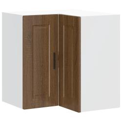 Armoire d'angle murale de cuisine design fonctionnelle rangement 57 x 57 x 60 cm en bois d'ing&eacute;nier