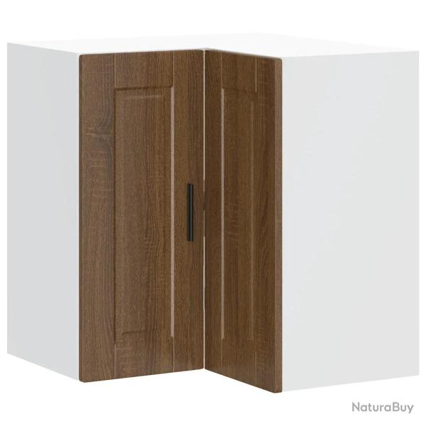 Armoire d'angle murale de cuisine design fonctionnelle rangement 57 x 57 x 60 cm en bois d'ing�nier