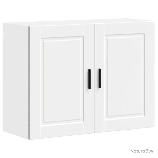 Armoire murale de cuisine moderne rangement efficace 80 x 31 x 60 cm en bois d'ing�nierie blanc 02_