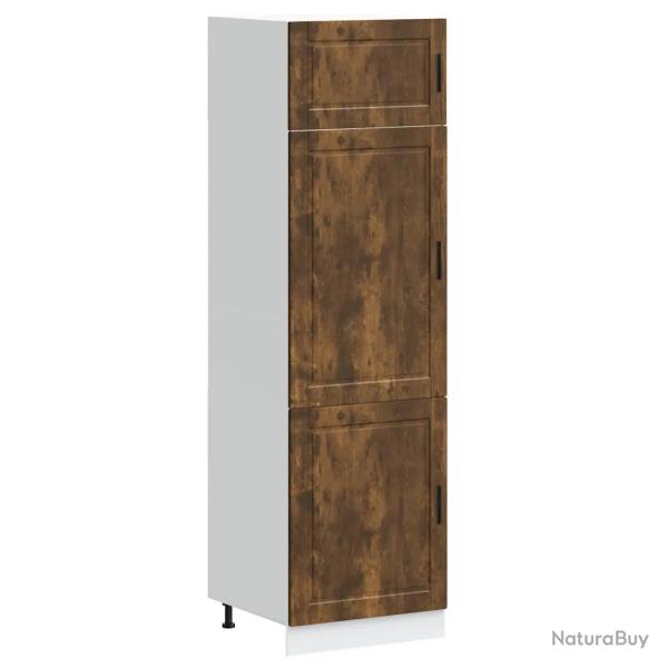Armoire de cuisine Porto 60 x 57 x 207 cm avec grand espace de rangement pieds r�glables en bois d'