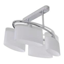 Plafonnier moderne 400 x 250 x 275 mm design contemporain ambiance cosy en m&eacute;tal chrom&eacute; 02_0046240