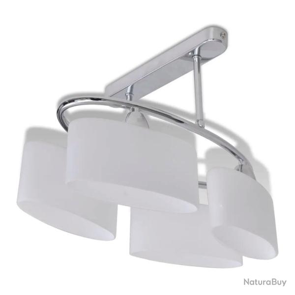 Plafonnier moderne 400 x 250 x 275 mm design contemporain ambiance cosy en m�tal chrom� 02_0046240