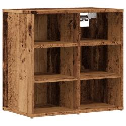 Armoire &agrave; chaussures vintage pratique rangement 52 x 30 x 50 cm en bois d'ing&eacute;nierie vieux bois 02_