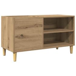 Armoire &agrave; disques pratique classique 84 x 38 x 48 cm superficie lisse ambiance cosy en bois ch&ecirc;ne a
