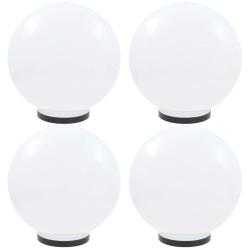 Lot de 4 lampes &agrave; LED sph&eacute;riques d&eacute;coratives 40 cm installation manuelle jardin ambiance cosy en PM