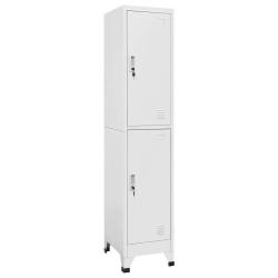 Armoire &agrave; casier 2 compartiments avec porte verrouillable 38 x 45 x 180 cm style industriel en acie