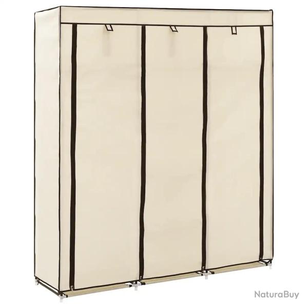 Armoire portable avec compartiments et barres utilisation chambre 150 x 45 x 175 cm design pratique