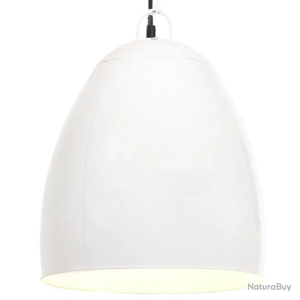 Lampe suspendue industrielle 154 x 42 cm ambiance cosy salon bureau en fer blanc 02_0046681