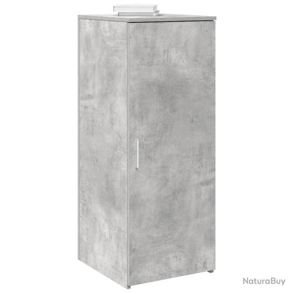 Armoire de rangement pratique bureau 40 x 45 x 103 cm style moderne en bois d'ing�nierie gris b�ton