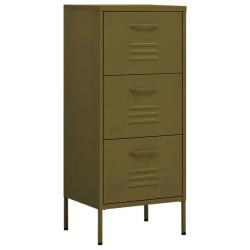 Armoire de rangement pratique 42,5 x 35 x 101,5 cm solide avec tiroirs extensibles en acier vert ol