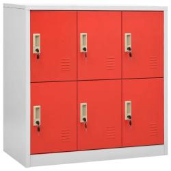 Armoire &agrave; casiers moderne 90 x 45 x 92 cm avec serrures rangement s&eacute;curis&eacute; enfants en acier gris 02