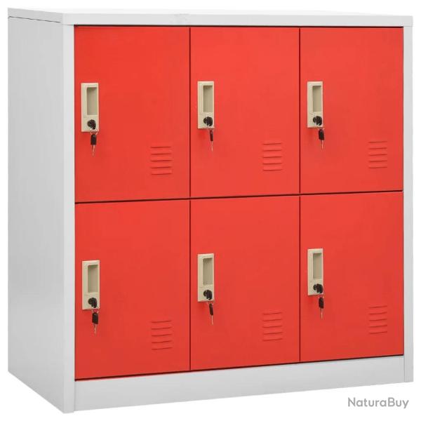 Armoire � casiers moderne 90 x 45 x 92 cm avec serrures rangement s�curis� enfants en acier gris 02