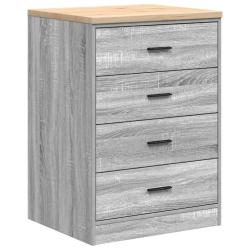 Armoire de rangement polyvalente garage 60 x 51 x 85 cm finition mate espace de stockage en bois so