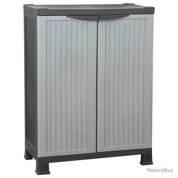 Armoire de rangement compacte 68 x 39 x 92 cm avec 2 �tag�res verrouillable bureau garage en plasti