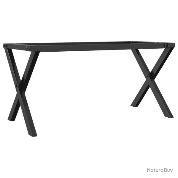 Pieds de table basse cadre en X 90 x 30 x 43 cm robustes et stables style industriel en acier noir
