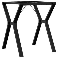 Pieds de table &agrave; manger cadre en Y 60 x 60 x 73 cm stables et robustes style industriel en acier no