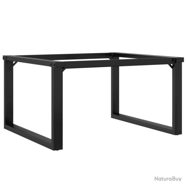 Pieds de table basse cadre en O 80 x 70 x 43 cm installation facile style industriel en acier noir