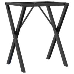 Pieds de table &agrave; manger cadre en X 60 x 40 x 73 cm stables et robustes style industriel en acier no