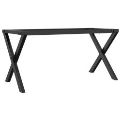 Pieds de table basse cadre en x 80 x 40 x 43 cm installation facile style industriel en acier noir