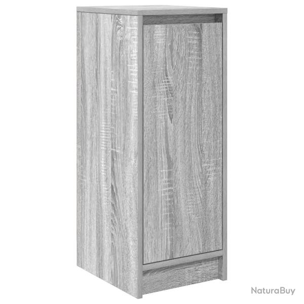 Armoire � chaussures pratique design moderne 29,5 x 34 x 76 cm en bois d'ing�nierie gris 02_0051765