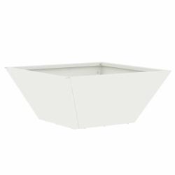 Cache-pot de jardin trap&eacute;zo&iuml;dal moderne polyvalent pour ext&eacute;rieur 35 x 35 x 15 cm en acier lamin&eacute; &agrave;