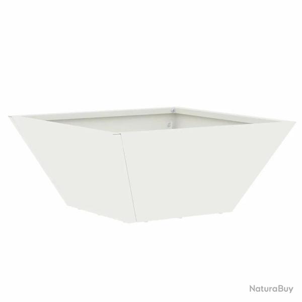 Cache-pot de jardin trap�zo�dal moderne polyvalent pour ext�rieur 35 x 35 x 15 cm en acier lamin� �