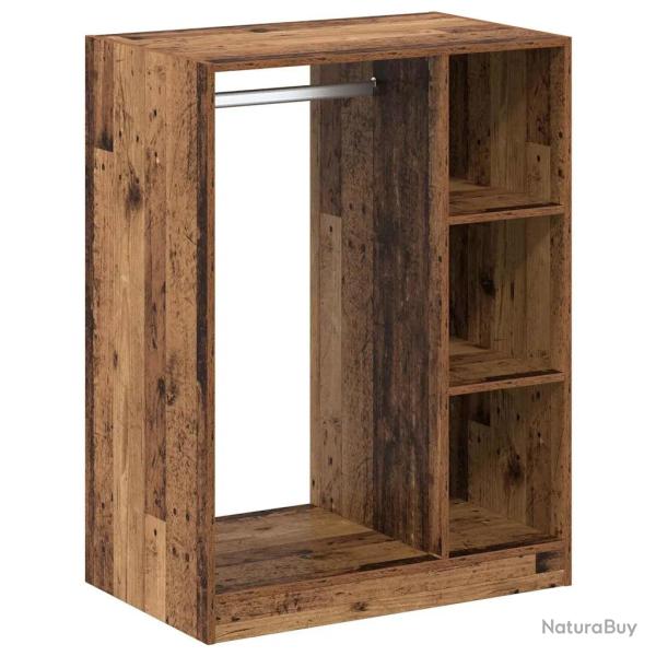 Armoire rectangulaire moderne avec 3 �tag�res espace de rangement g�n�reux chic 77 x 48 x 102 cm en