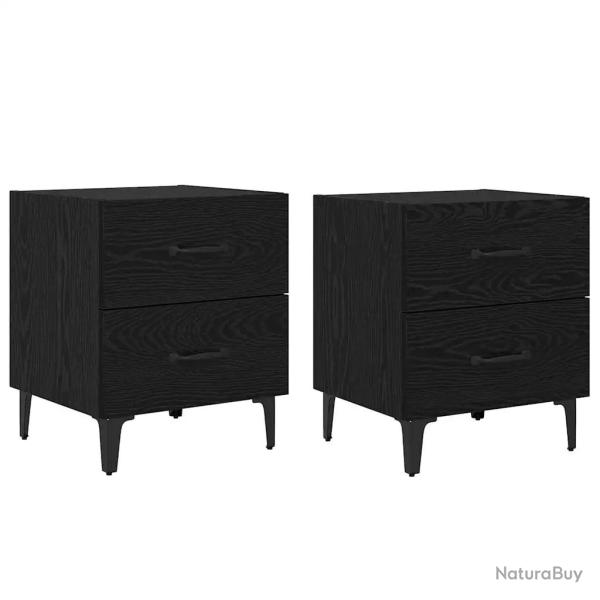 Armoire de lit avec tiroirs rustique pratique espace de rangement 40 x 35 x 47 cm en bois d'ing�nie