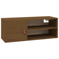 Armoire murale en bois de pin design rustique 80 x 30 x 30 cm avec rangement pratique en bois marro