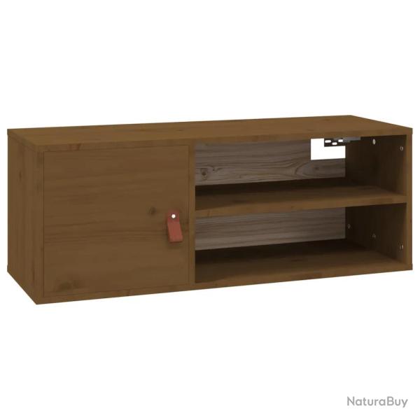 Armoire murale en bois de pin design rustique 80 x 30 x 30 cm avec rangement pratique en bois marro