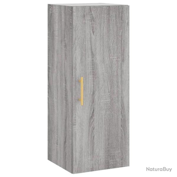 Armoire murale �l�gante pratique rangement 34,5 x 34 x 90 cm en bois d'ing�nierie gris 02_0048659