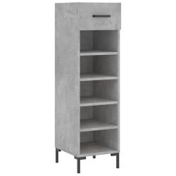 Armoire &agrave; chaussures compacte avec tiroir 30 x 35 x 105 cm style industriel en bois d'ing&eacute;nierie gr