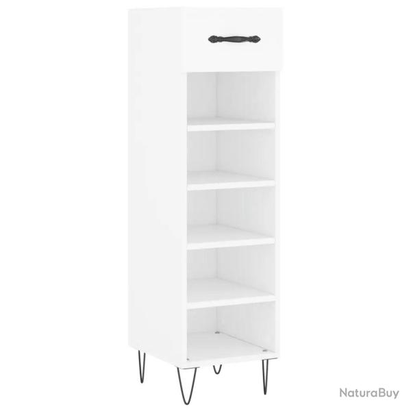 Armoire � chaussures design moderne avec tiroir et 5 compartiments 30 x 35 x 105 cm en bois d'ing�n