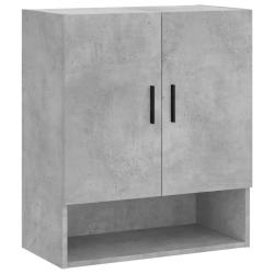Armoire murale moderne bois d'ing&eacute;nierie 60 x 31 x 70 cm avec grand espace de rangement en bois gri
