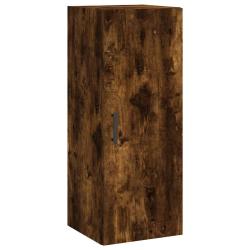Armoire murale ch&ecirc;ne fum&eacute; &eacute;l&eacute;gant 34,5 x 34 x 90 cm espace de rangement pratique design intemporel
